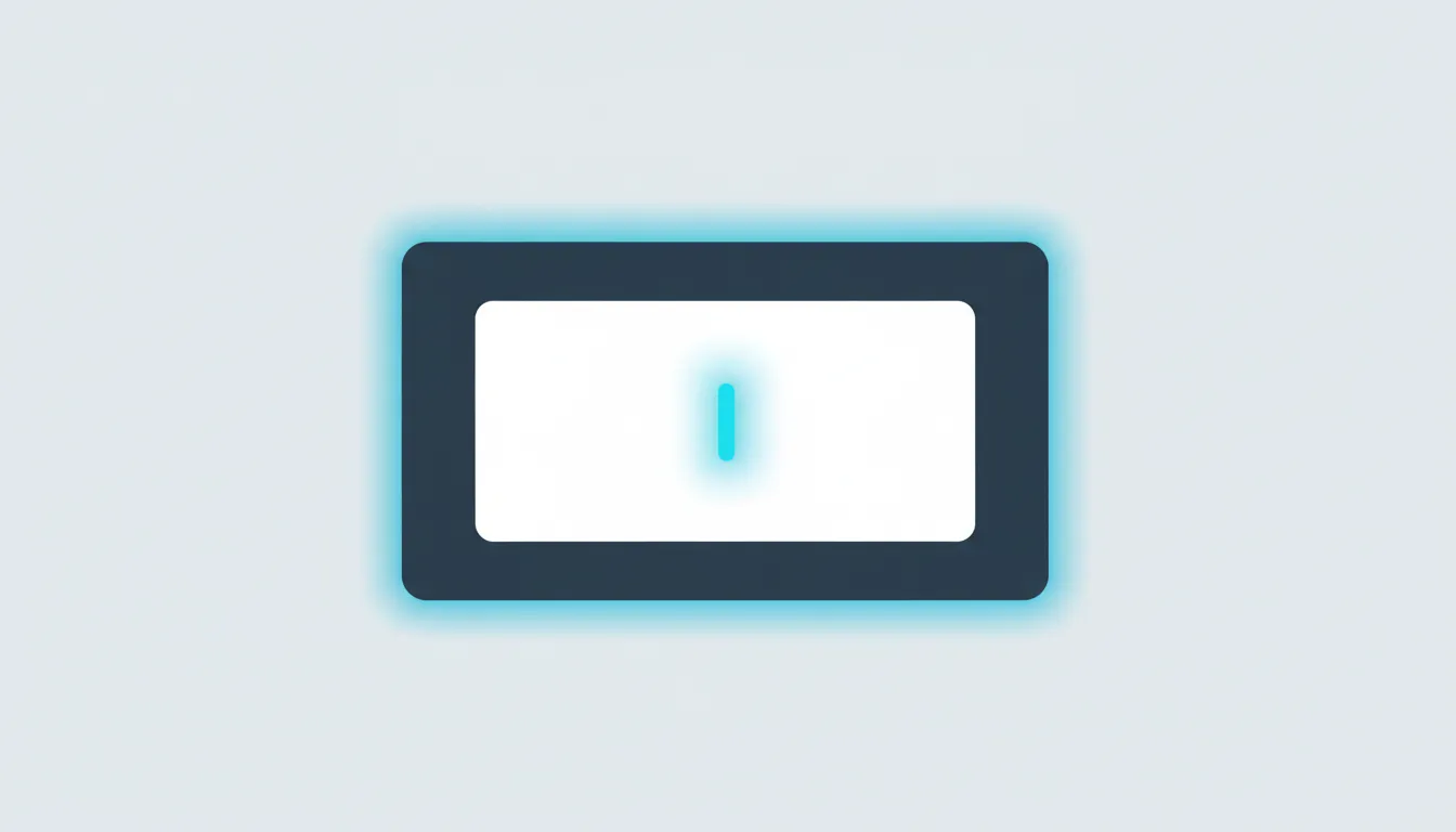 A clean, glowing blank text editor on a dark screen, style: minimal digital illustration, dark mode